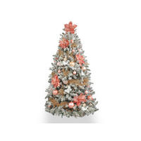 LAALU WEIHNACHTSBAUM geschmückt künstlich mit 94 Stk Kugeln CHRISTMAS ROMANCE 210 cm mit Metallständer - Creme/Weiß, Kunststoff (210cm) - LAALU