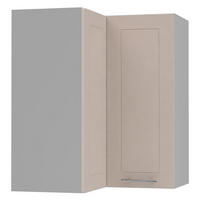 ECKHÄNGESCHRANK Kvantum W12/60 Grau / Kaschmir Matt 60 / 60 / 72cm - Kaschmir/Grau, Holz/Holzwerkstoff (60/72/60cm) - Feldmann-Wohnen