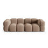 SOFA Loretto aus Samt dunkelbeige 4 Sitzplätze - Mokka, Textil (100/68/250cm) - Cosmopolitan Design