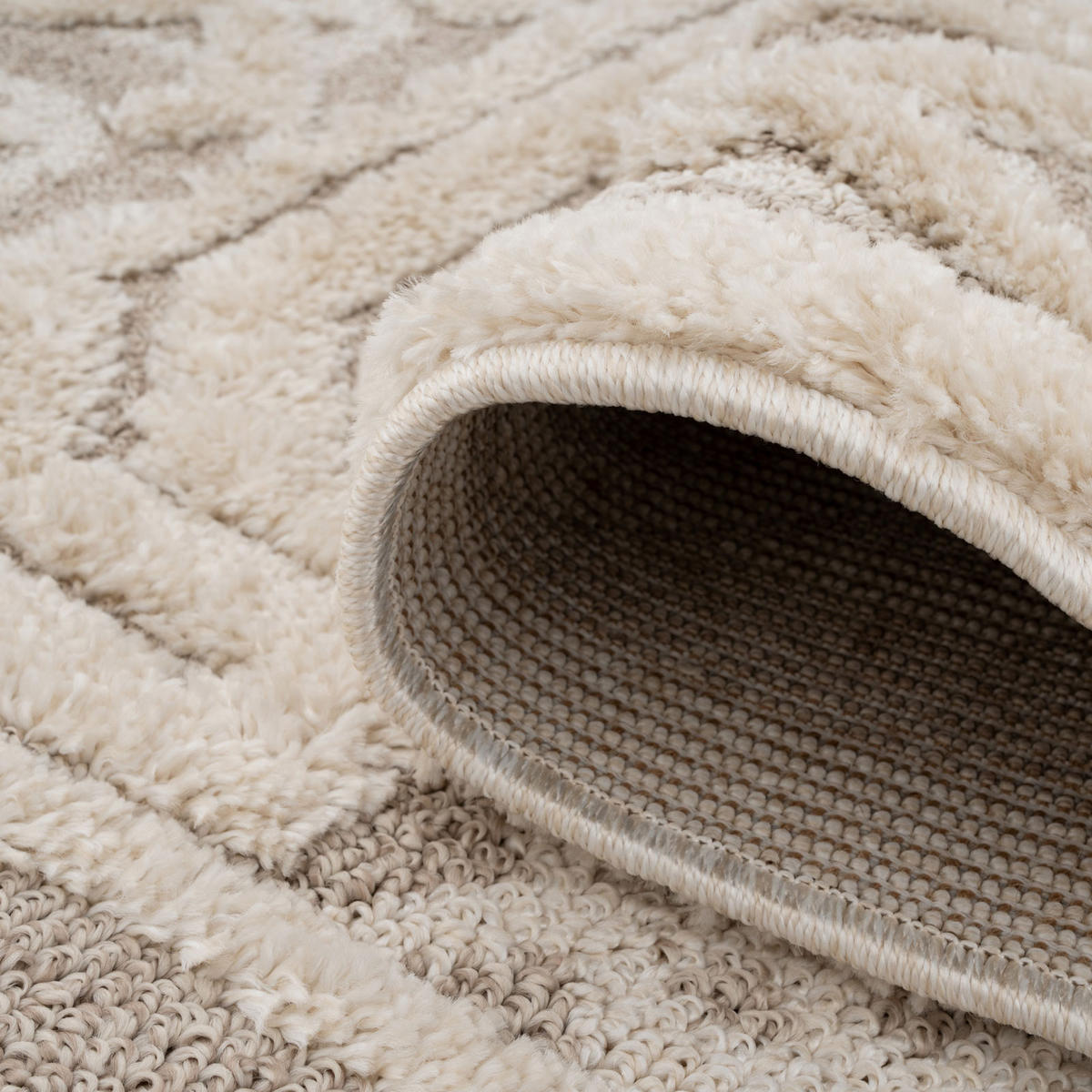 VINTAGE-TEPPICH Meya Beige - Beige, Textil (120/170cm) - Kukoon Rugs