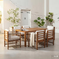 MASSIVER GARTENESSTISCH - Akazie massiv - Braun/Akaziefarben, Holz (85/180/72cm) - home24