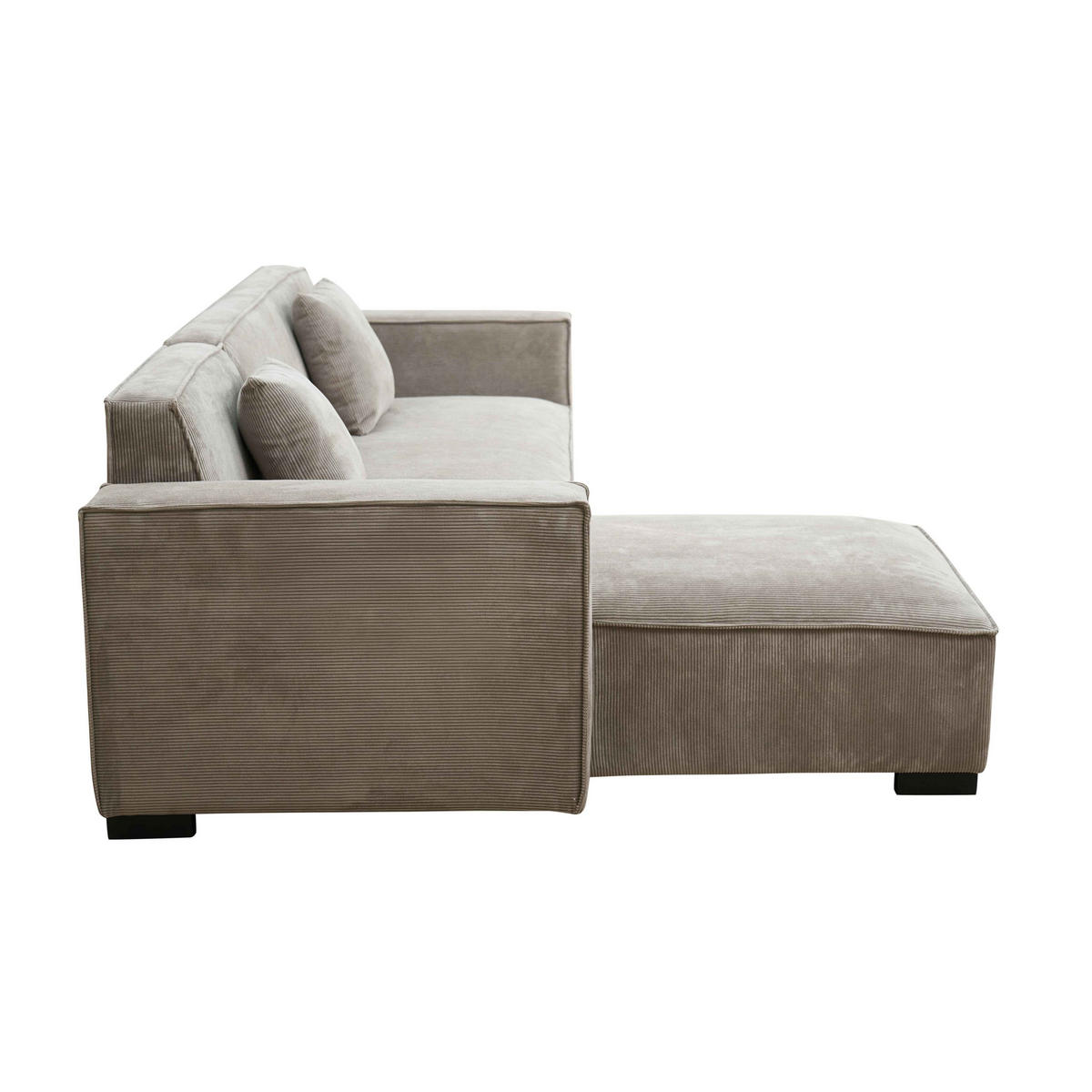 SOFA 3-Sitzer, Taupe - Taupe, Textil (160/247cm) - Oviala