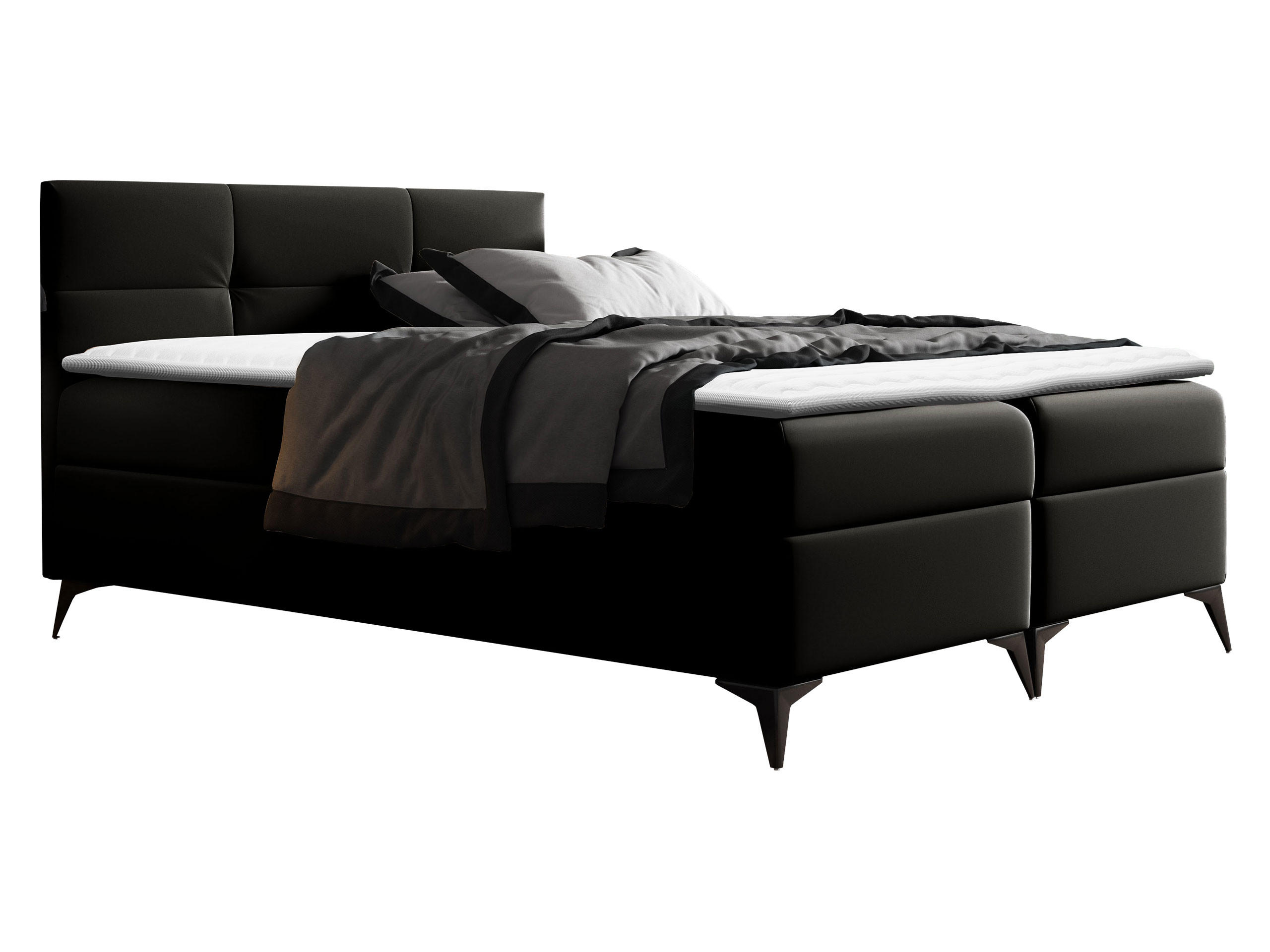 Mirjan24 Boxbett Schwarz 140x200 cm