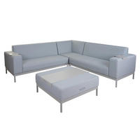 ALU-GARTEN-GARNITUR Hellblau - Hellblau, Textil - MCW