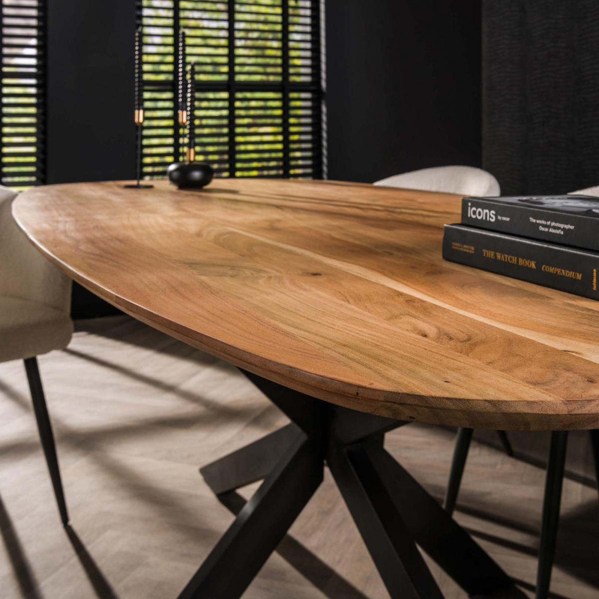 ESSTISCH ALVAR FLOW Braun Massivholztisch aus Akazie 180 cm - Hellbraun, Holz (180/95/77cm) - alesvelt