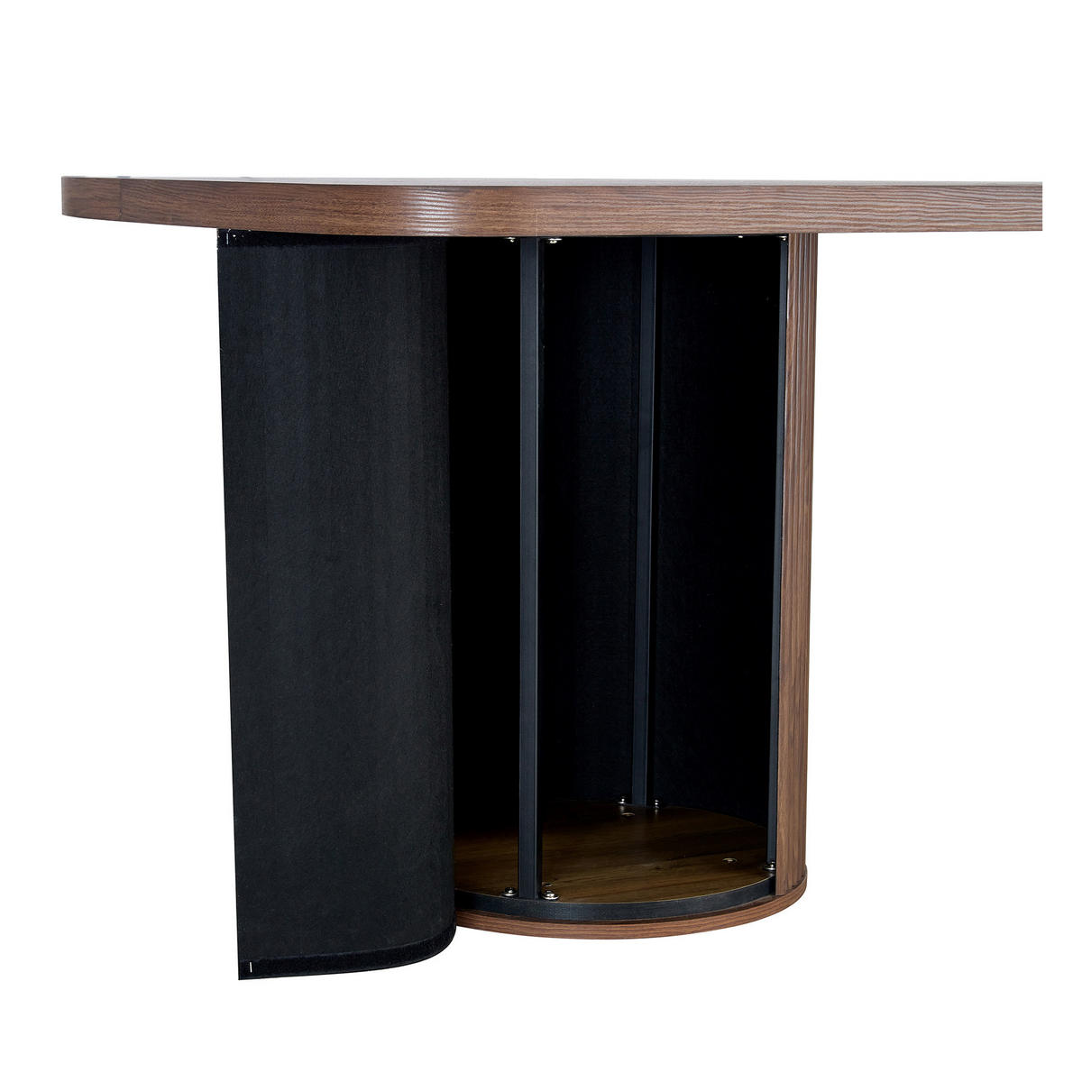 ESSTISCH in Walnussfarben Küchentisch mit geriffeltem Säulenfuß für die heimische Küche, L180/B90/H76cm - Nussbaumfarben, Holzwerkstoff (180/90/76cm) - STILVORA