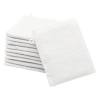 WASCHHANDSCHUH, 10er-Set, 16x21 cm, 100% Baumwolle, Weiß - Weiß, Textil (16/21cm) - Zollner
