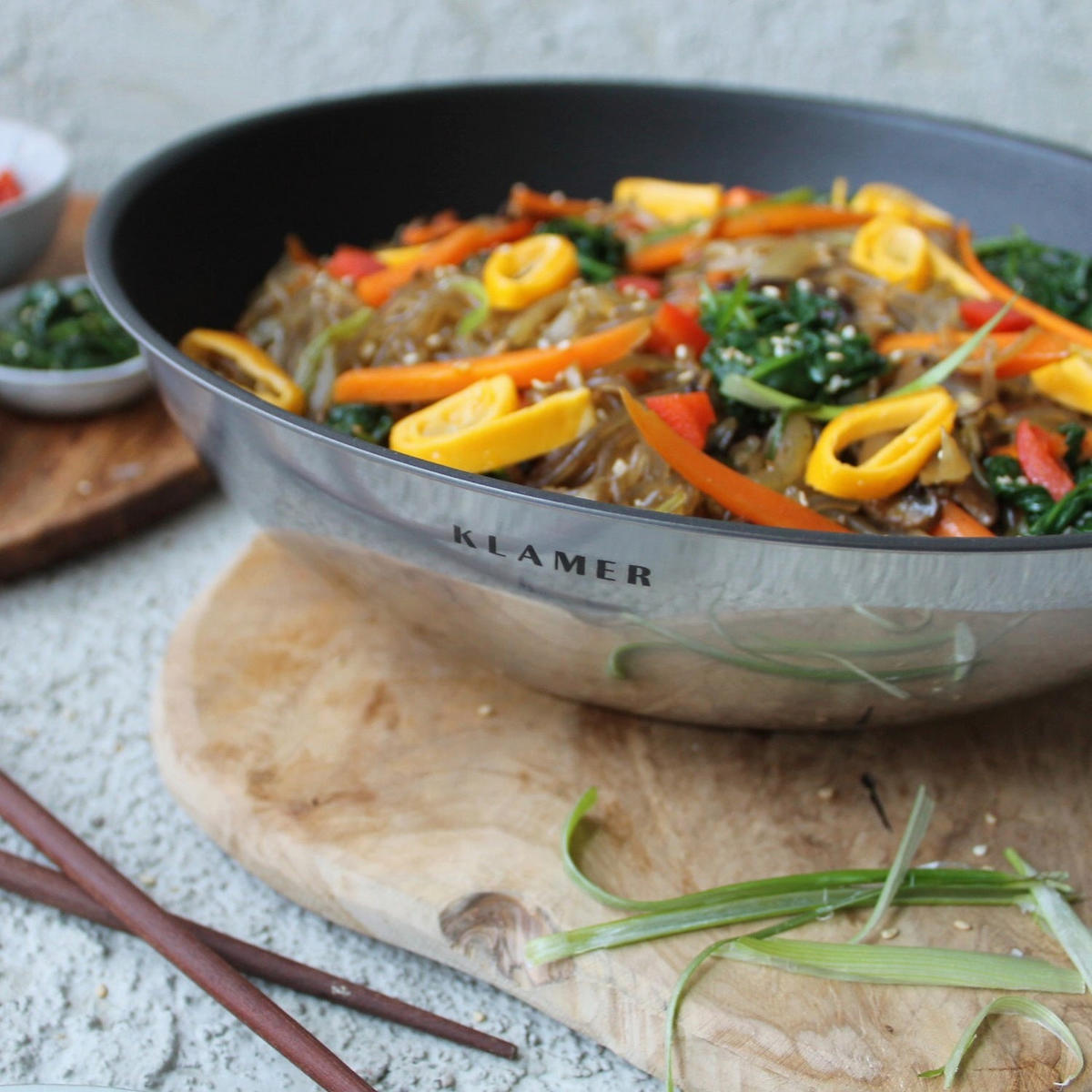 WOK 28 cm Edelstahl - Edelstahlfarben, Metall (48/29/7.6cm) - KLAMER