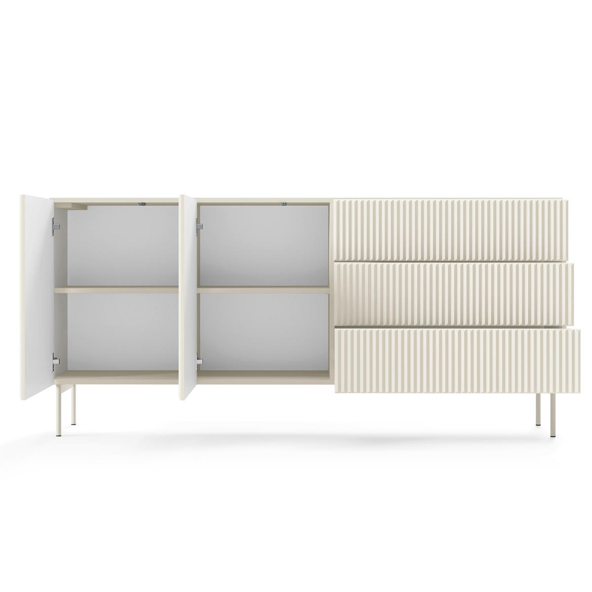 SIDEBOARD TRATTO 177/81,2/39,8cm mit 3 Schubladen 2 Türen Kaschmir - Kaschmir, Holzwerkstoff (177/81.2/39.8cm) - MASSENO