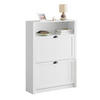 SCHUHSCHRANK Weiß - Weiß, Holzwerkstoff (80/110/24cm) - SoBuy