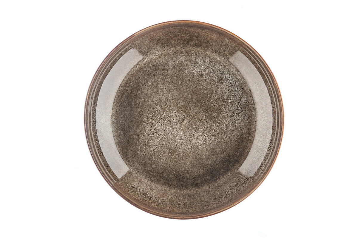 OBSTSCHALE Genesis Ø28cm - Basalt - Braun, Keramik (28/6.5cm) - Björn