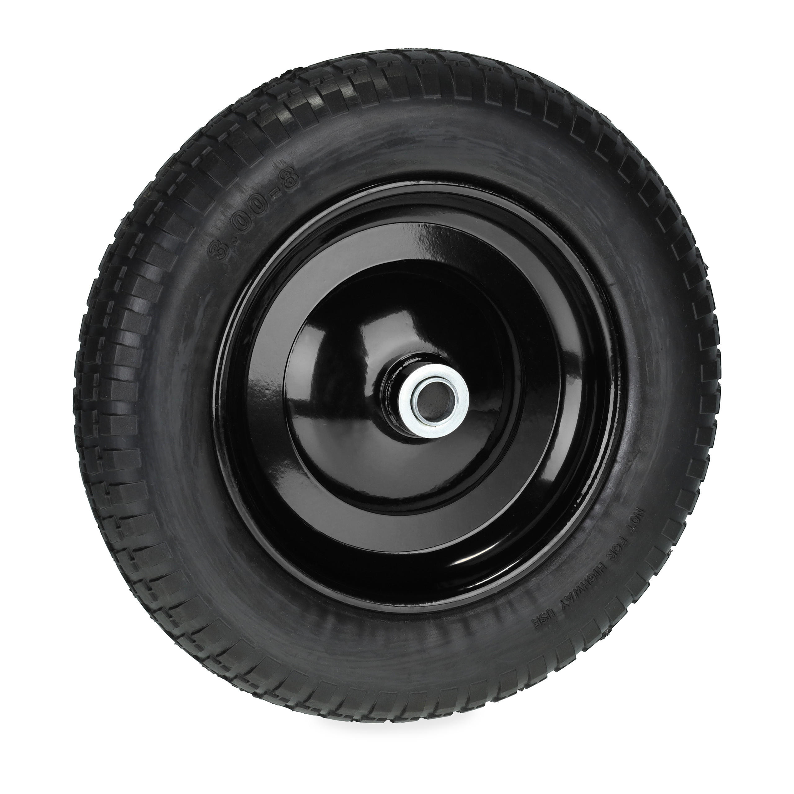 SCHUBKARRENRAD - Schwarz, Kunststoff/Metall (34.5/34.5/9cm) - Relaxdays