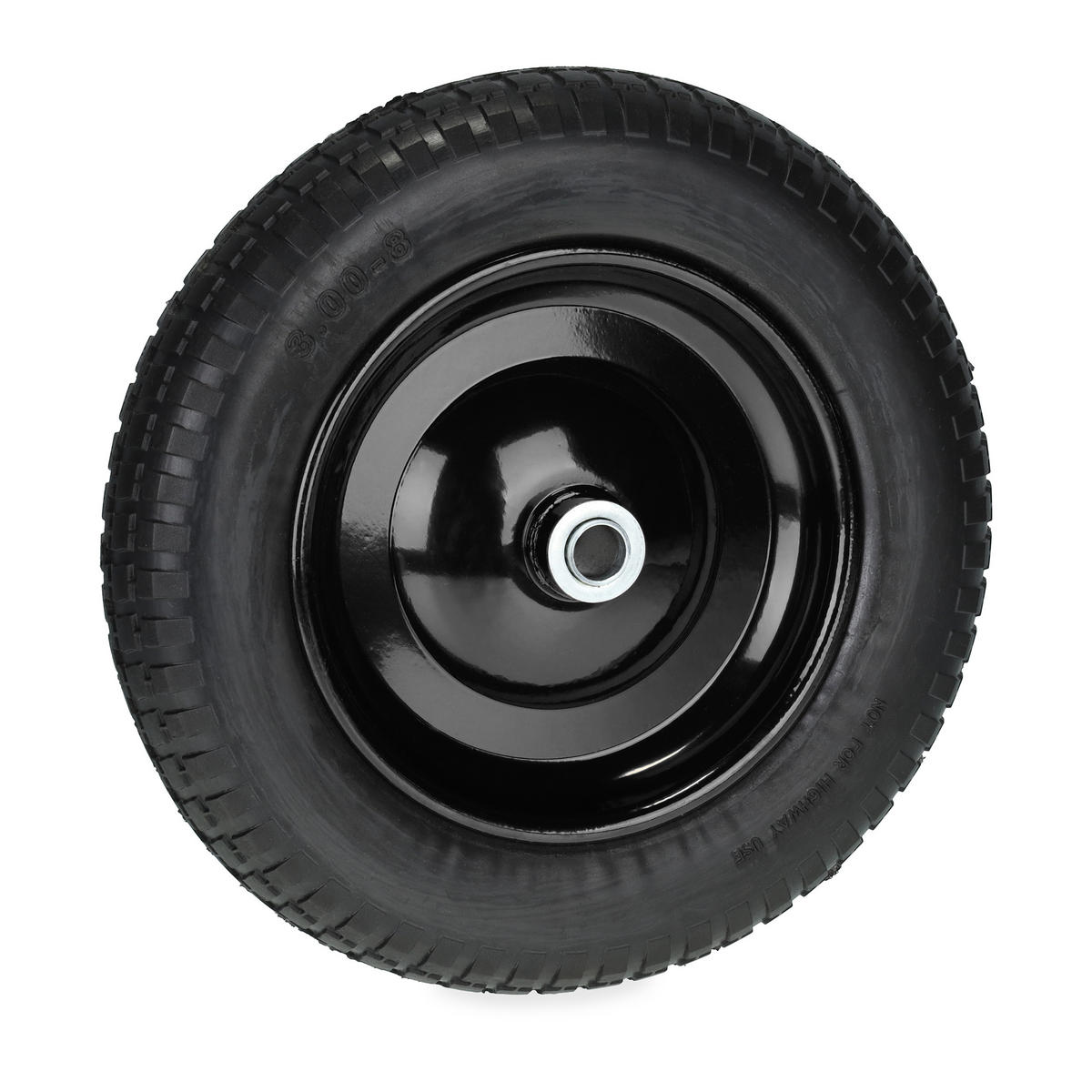 SCHUBKARRENRAD - Schwarz, Kunststoff/Metall (34.5/34.5/9cm) - Relaxdays