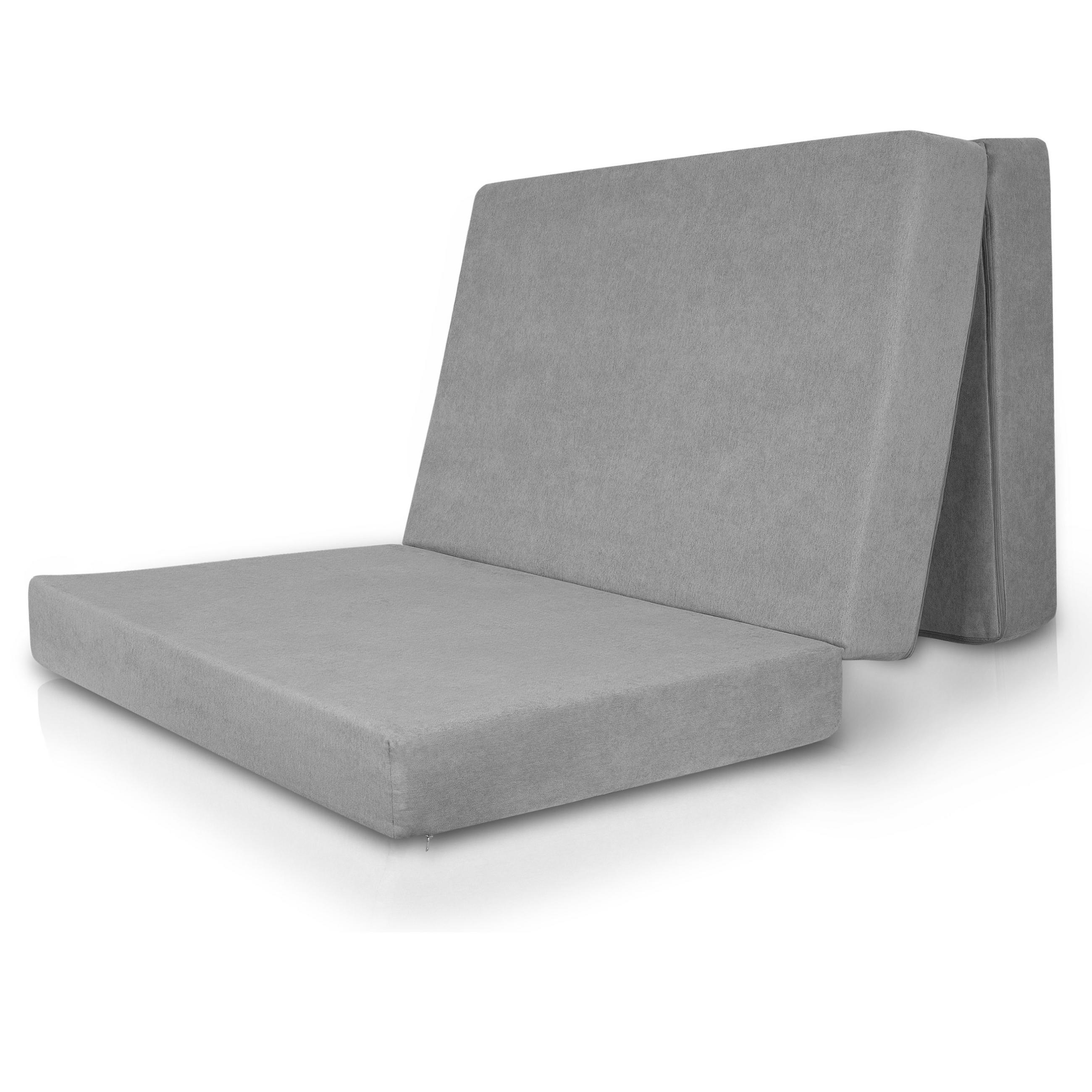 VISCO KLAPPMATRATZE VS95 201/120/14 cm Grau - Grau, Textil - Beautissu 
