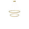 LED-HÄNGELAMPE 2er Ring Gold Ø 120 | 100cm - Goldfarben, Metall (1.3/120/3.3cm) - s.luce