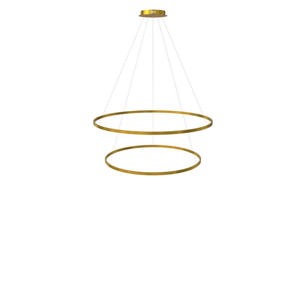 LED-HÄNGELAMPE 2er Ring Gold Ø 120 | 100cm - Goldfarben, Metall (1.3/120/3.3cm) - s.luce