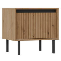 NOČNÝ STOLÍK Osaka dekor duba Evoke 52 cm - čierna/farba duba, kov/kompozitné drevo (51.8/50/40cm) - Selsey