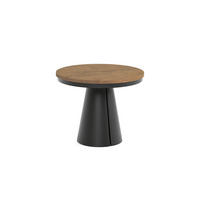ESSTISCH CALMA Bis - Dunkelbraun/Schwarz, Holzwerkstoff/Metall (100/100/76cm) - Meblini