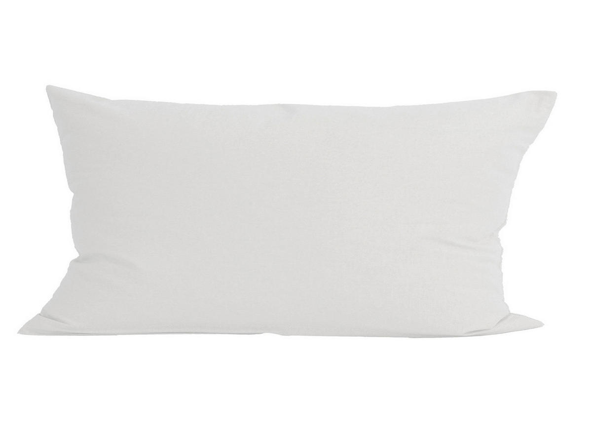 KISSENBEZUG Basic 100% Baumwolle weiß 80/40 cm - Weiß, Textil (40/80cm) - beties Heimtextil