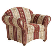 SESSEL Kama Bezug Chenille Buche nussbaum dunkel / rot - Rot, Kunststoff (96/83/86cm) - 58aufmkessel