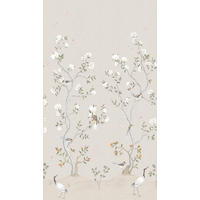 FOTOTAPETE Blumen und Vögel 159 x 280 cm - Beige, Papier (159/280cm) - Sanders & Sanders