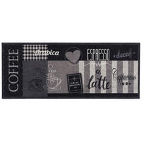 KÜCHENLÄUFER TEPPICH TRENDY COFFEE ANTHRAZIT - Anthrazit, Textil (45/145cm) - Pergamon