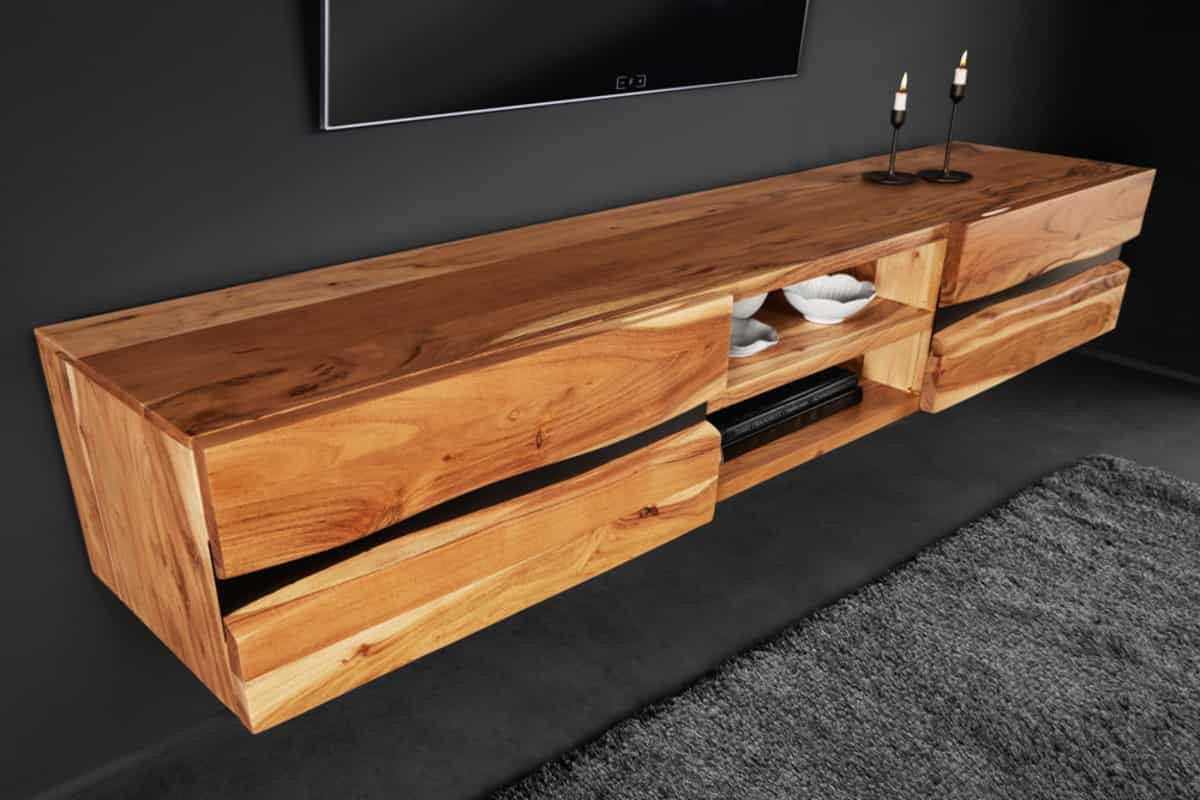 TV-LOWBOARD AMAZONAS Akazie Natur 160cm - Braun, Holz (160/30/36cm) - riess-ambiente