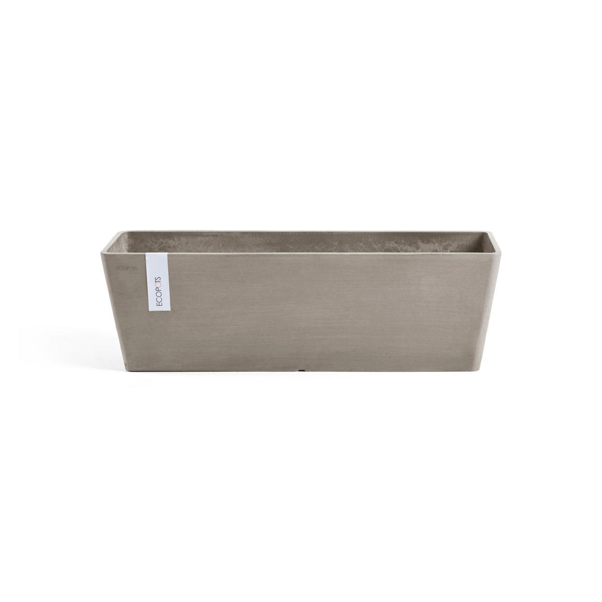 BLUMENTOPF mit Wasserreservoir Bruges 55,3/16,5/17,5 cm Taupe - Taupe, Kunststoff (55.3/17.5cm) - Ecopots