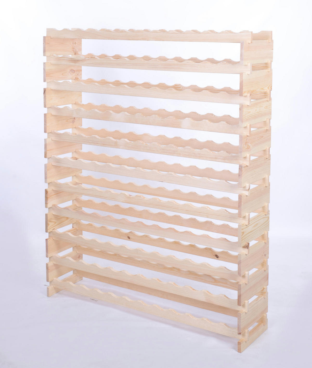 WEINREGAL VINOTECA FLEX PRO HxBxT 149x123x28cm 132 Flaschen auf 11 Ebenen Natur unbehandelt - Naturfarben, Holz (123/149/28cm) - PROREGAL