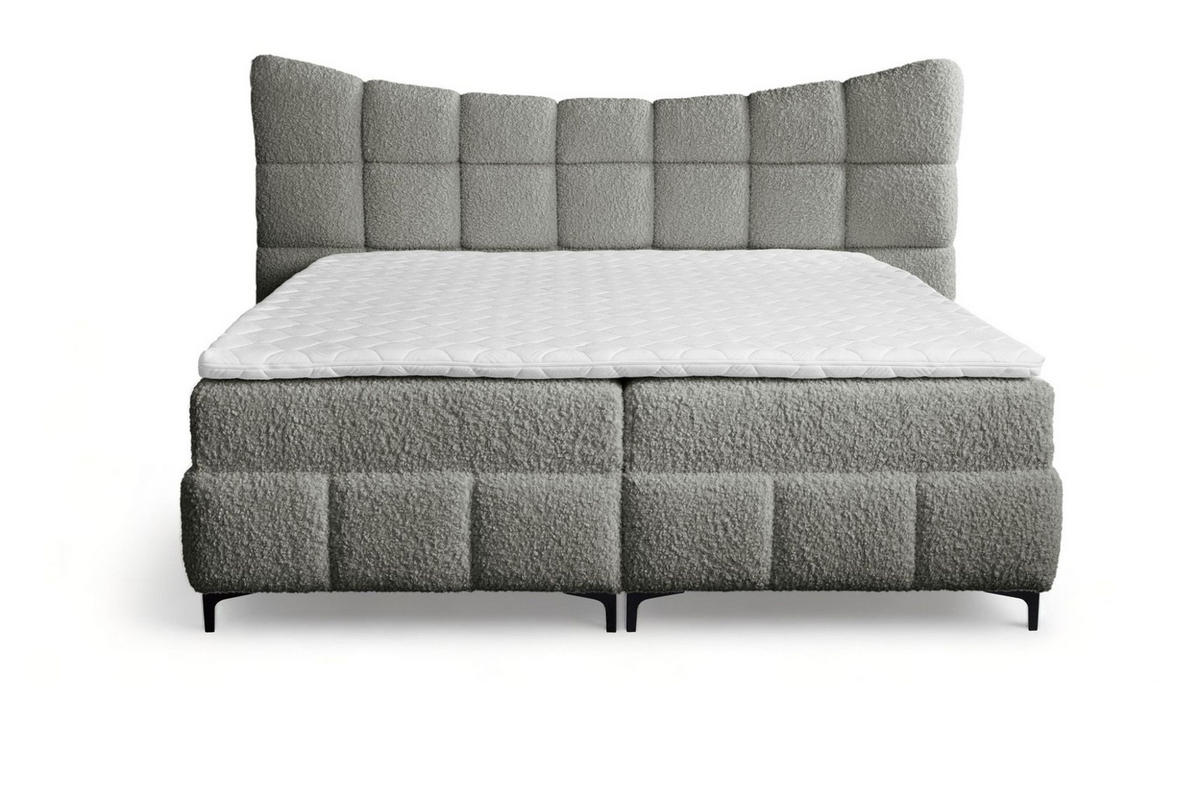 BOXBETT Nova In Rolf - Grau, Holzwerkstoff/Textil (160/200cm) - Fun Möbel