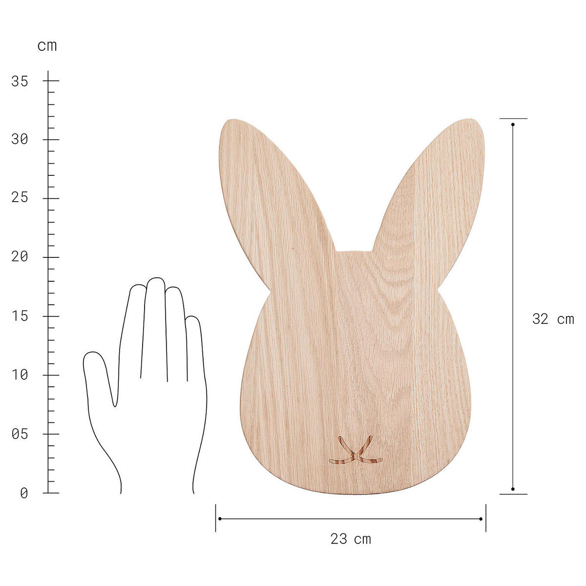 SCHNEIDEBRETT Oak Kitchen - Braun, Holz (23/32cm) - Butlers