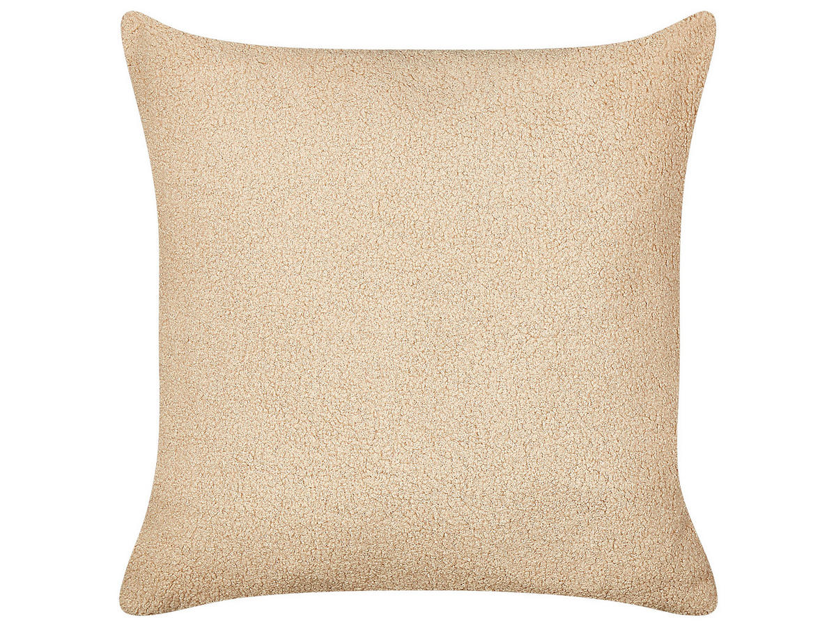 DEKOKISSEN 2er-Set Sandbeige 45/45 cm Leuzea - Sandfarben, Textil (45/45cm) - Beliani