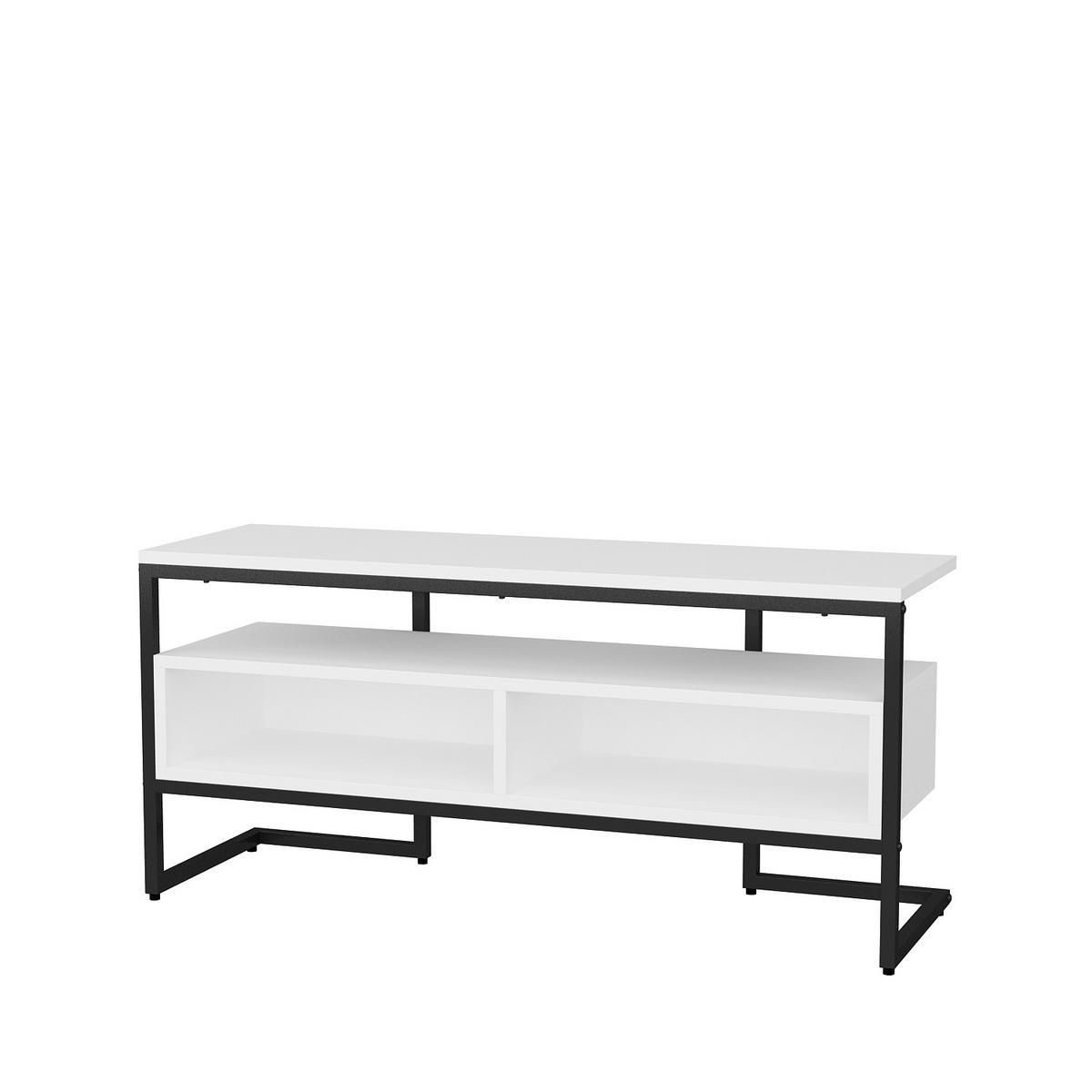 TV-ELEMENT Merrion Schwarz und Weiß - Schwarz/Weiß, Holzwerkstoff (111/51/35cm) - Decorotika