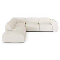 ECKSOFA LINKS Bouclé-Stoff Creme 269cm - Creme, Textil (221/269cm) - Sia Home