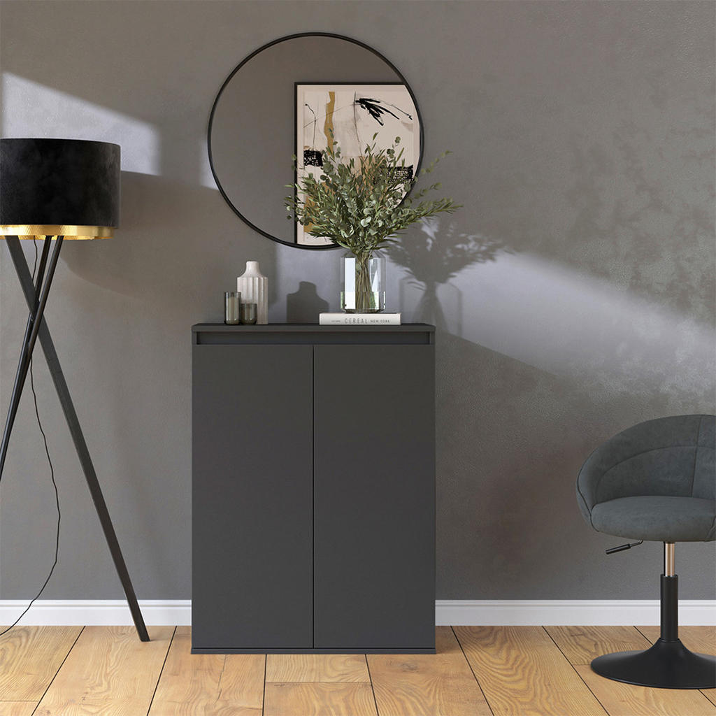 Thumbnail - Vicco Kommode, Anthrazit, Holzwerkstoff, 4 Fächer, Rechteckig, 74x99.6x40 cm, Wohnzimmer, Kommoden & Sideboards, Kommode...