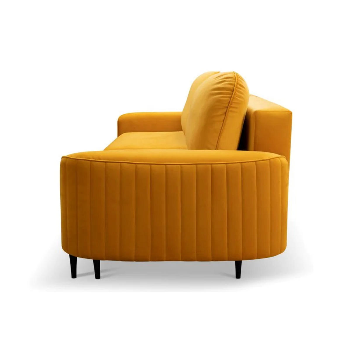 SCHLAFSOFA ANES, Sofa mit Schlaffunktion und Bettkasten, Farbe: Gelb, Velourstoff - Gelb, Textil (244/92/102cm) - Sepro Meble