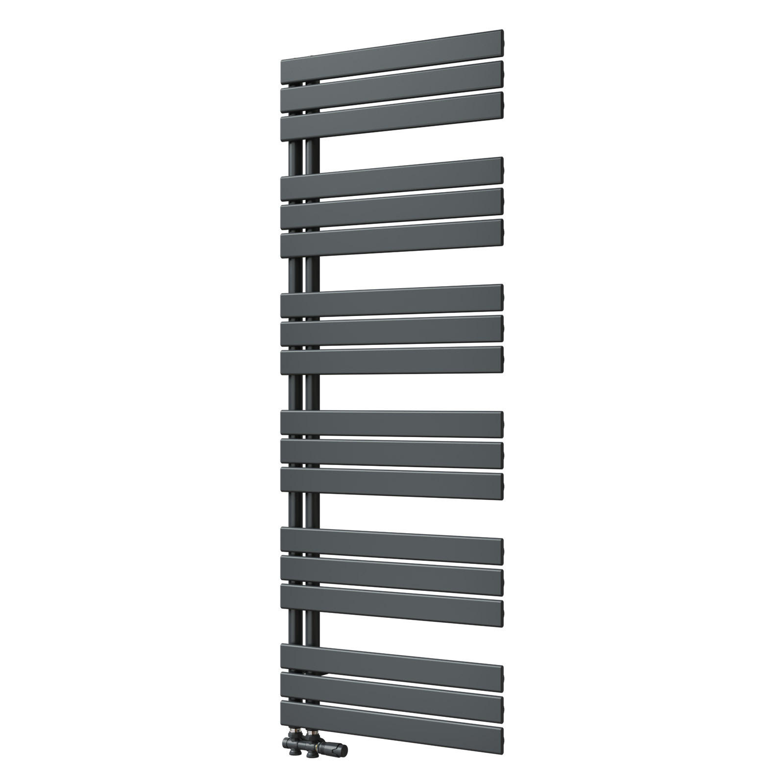 HEIZKÖRPER 159,9/60 cm Anthrazit Warmwasser aus Stahl 1005 W mit Mittelanschluss G1/2" - Anthrazit, Metall (60/159.9/5.9cm) - S'AFIELINA