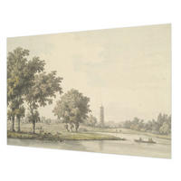 FOTOTAPETE 312x219 cm - Ein ruhiger Park - Grau, Textil (312/219cm) - Wallfluent