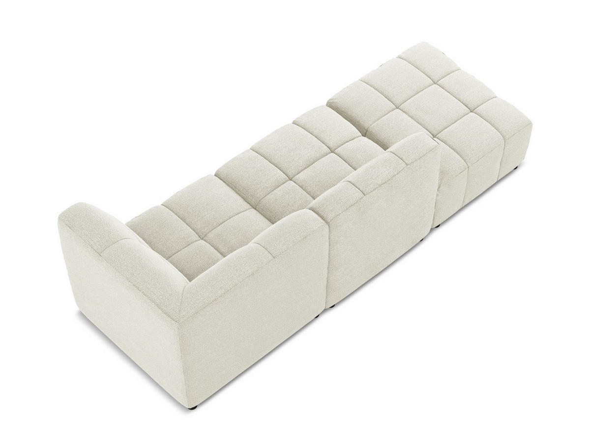 SOFAELEMENT Samt Stoff Blau - Schwarz/Hellblau, Holzwerkstoff/Kunststoff (70/75/94cm) - Makamii