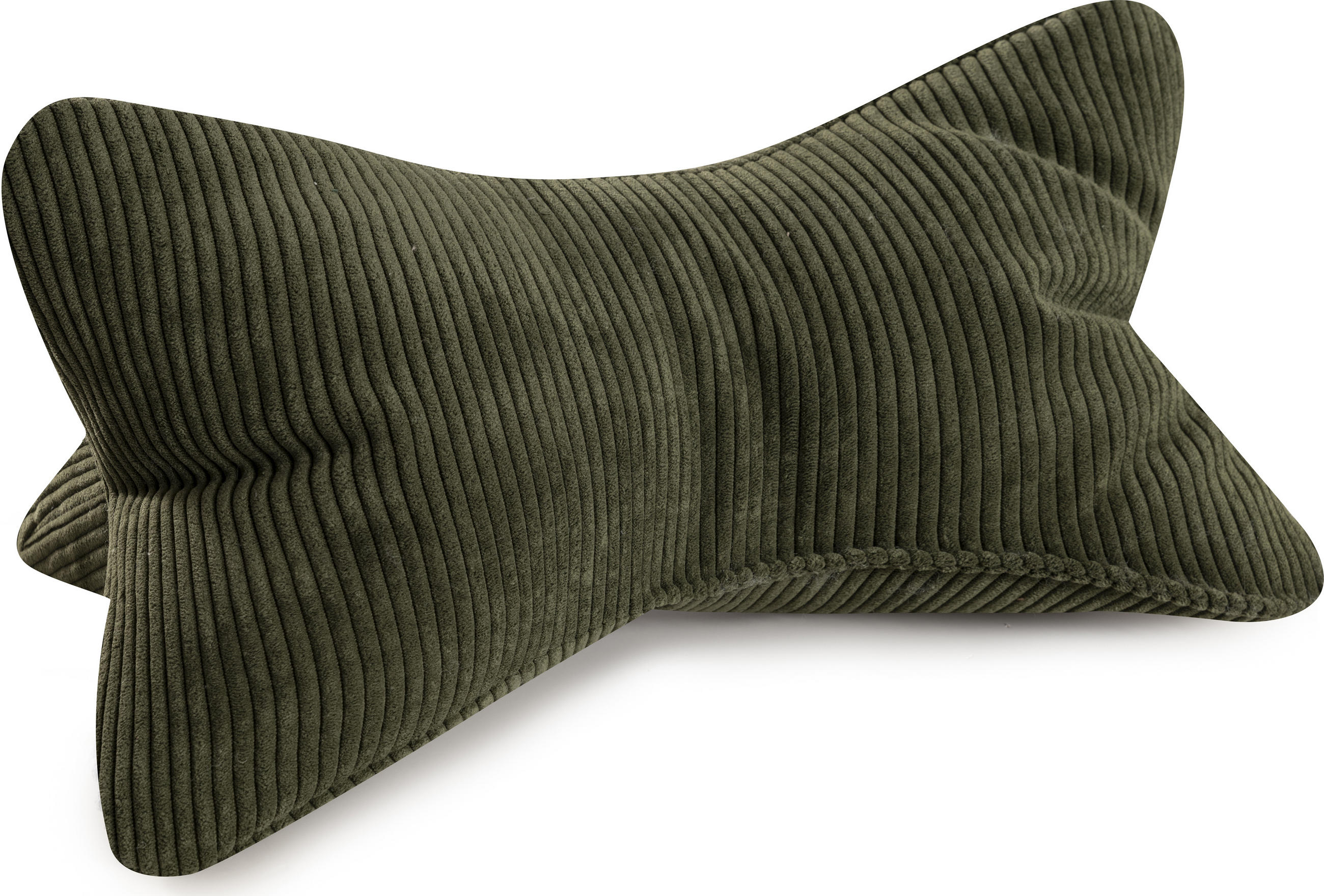 KISSEN Leseknochen Inga dunkelgrün - Grün, Textil (22/42cm) - Magma Heimtexx