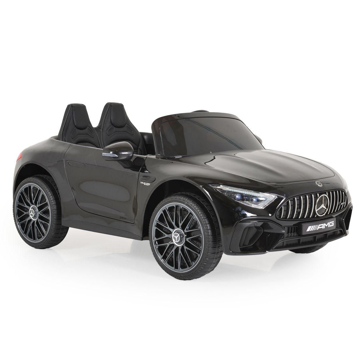 ELEKTROAUTO Mercedes Benz schwarz DK-SL63 Zweisitzer Fernbedienung Bluetooth - Schwarz, Kunststoff (125/78/52cm) - Moni