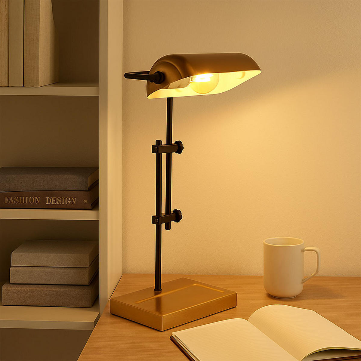 LED TISCHLEUCHTE Metall Gold Schwarz - Goldfarben, Metall (26.5/18.2/50cm) - Globo Lighting