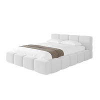 POLSTERBETT mit Bettkasten und Lattenrost, Bett mit Matratze H3/H4, Kopfteil, Boxbett, Doppelbett mit Stauraum - NATA-v1 160x200 Weiß - Weiß, Holzwerkstoff/Textil (160/200cm) - ALTDECOR