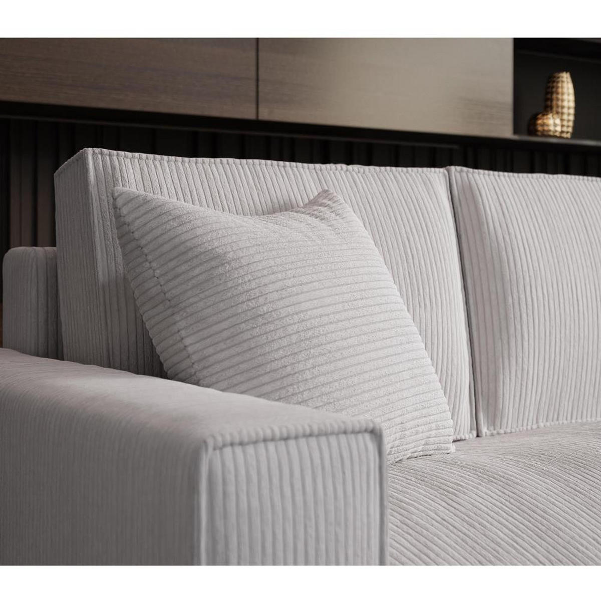 ECKSOFA Parys L hellgrau - Hellgrau/Schwarz, Kunststoff/Textil (290/185cm) - Beautysofa