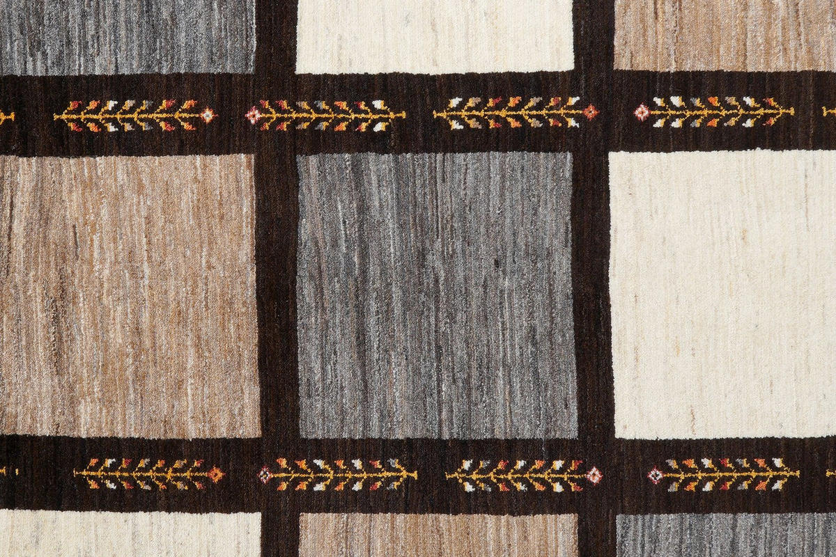 GABBEH-TEPPICH handgeknüpft Rizbaf Braun 246/173 cm Schurwolle - Braun, Textil (173/246cm) - Looma