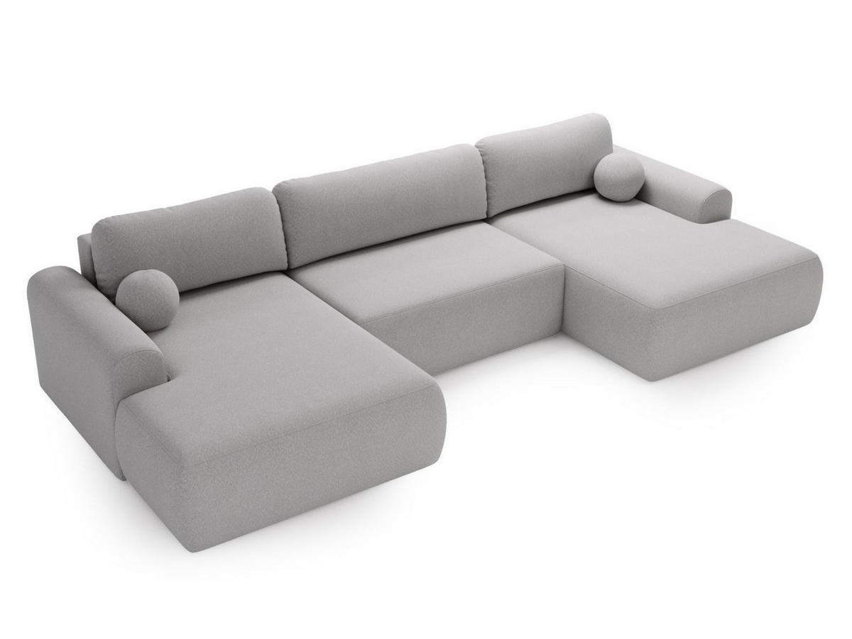 ECKSOFA U Savana Grau - Grau, Holz/Textil (344/177cm) - Graingold
