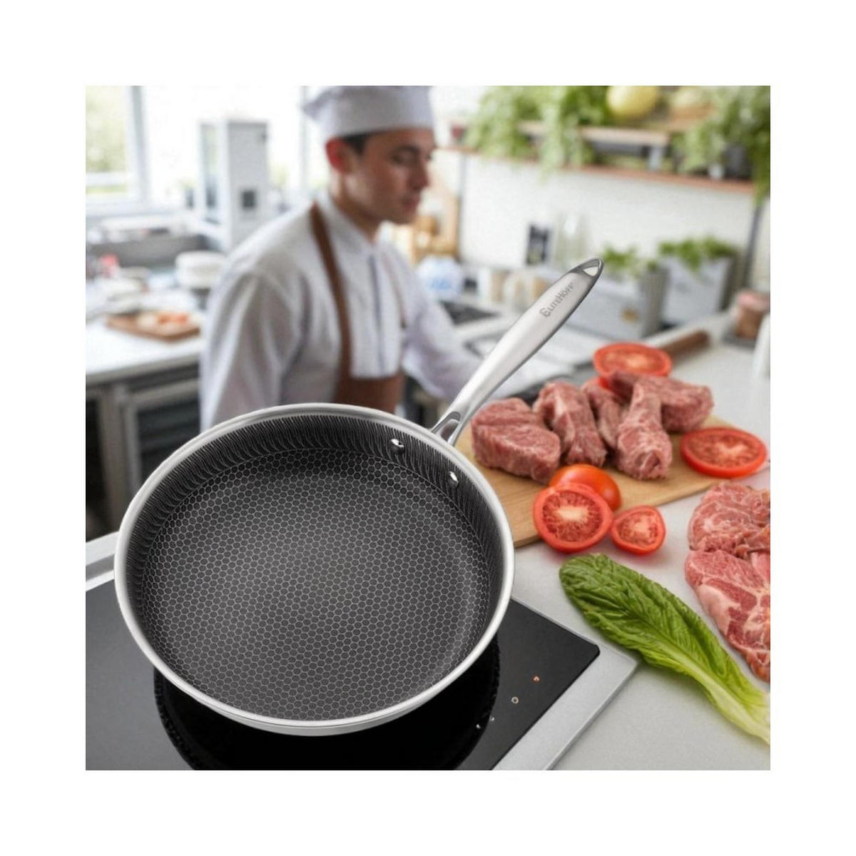 BRATPFANNE 62960 - Schwarz, Metall (28cm) - Elitehoff