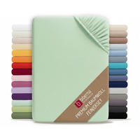 SPANNBETTTUCH Premium Jersey mint, 140x200 cm - 160x200 cm - Mintgrün, Textil (160/200cm) - biberna