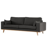 2-SITZER SOFA - Anthrazit/Buchefarben, Textil (197/81/88cm) - home24