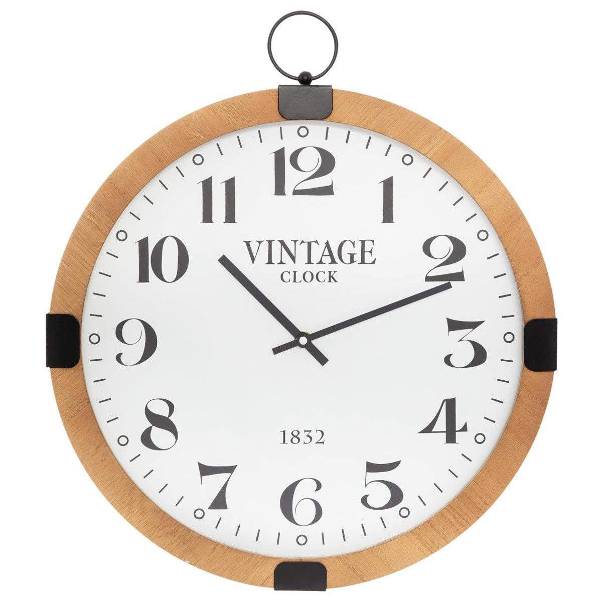 WANDUHR leise 38/38/44 cm - Weiß, Holzwerkstoff (38/44/38cm) - Atmosphera Createur d´interieur